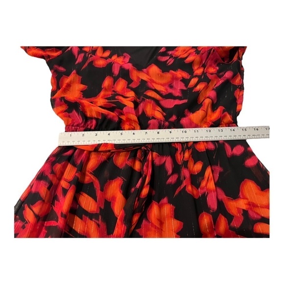 Calvin Klein Floral Print Belted Dress Size Medium - Picture 10 of 11